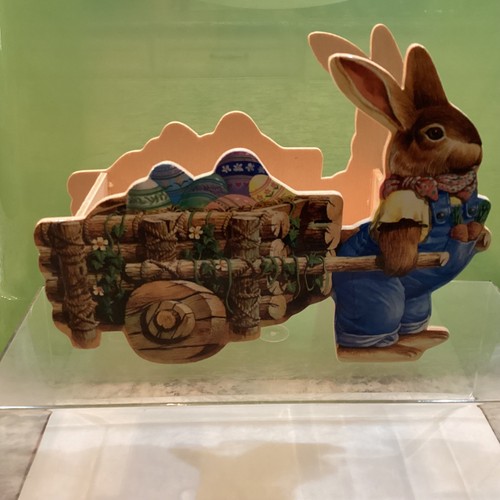 Vtg wooden easter bunny - wooden,