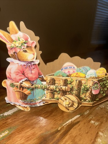 Wooden easter bunny rabbit - easter,