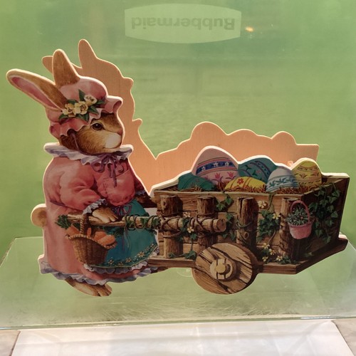 Vtg wooden easter bunny - vtg., 3d